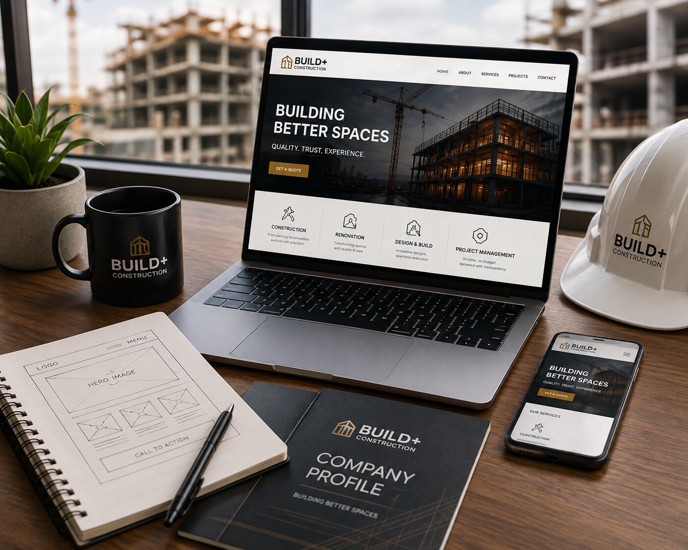 Conversion-focused contractor website design for a U.S. construction company