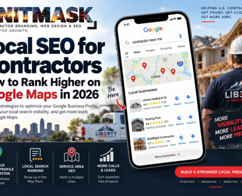 Local SEO for contractors showing Google Maps rankings and Google Business Profile optimization
