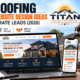 25 roofing website design ideas for U.S. contractors featuring a modern roofing website on desktop and mobile.
