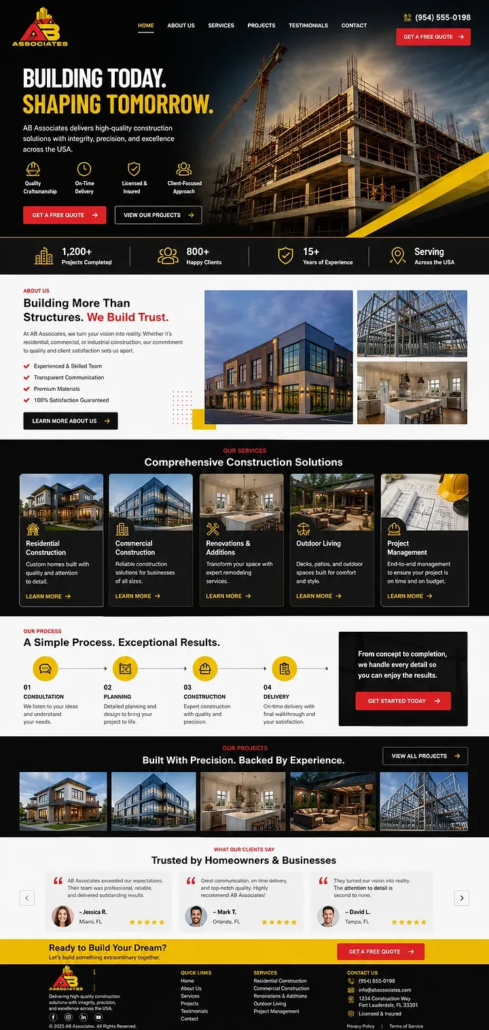 HVAC Contractor Website Design Example for U.S. Heating & Cooling Companies HVAC contractor website design example for a U.S. heating and cooling company, featuring a professional website layout for HVAC services.